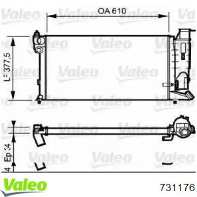 Радиатор 731176 VALEO