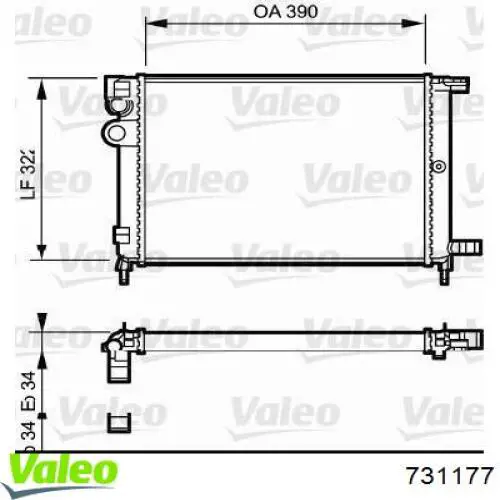 Радиатор 731177 VALEO