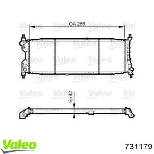 Радиатор 731179 VALEO