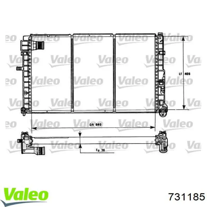 Радиатор 731185 VALEO