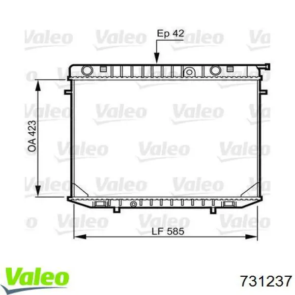 Радиатор 731237 VALEO