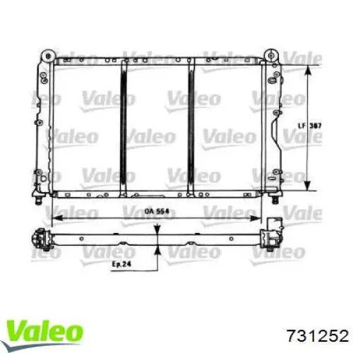 Радиатор 731252 VALEO