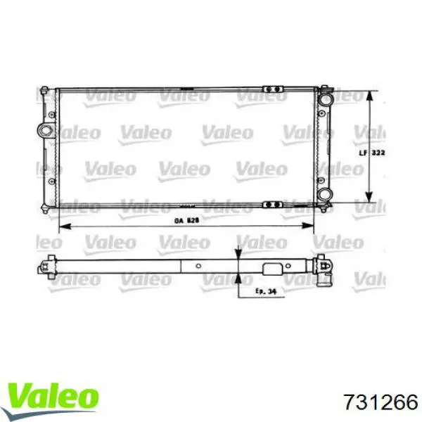 Радиатор 731266 VALEO