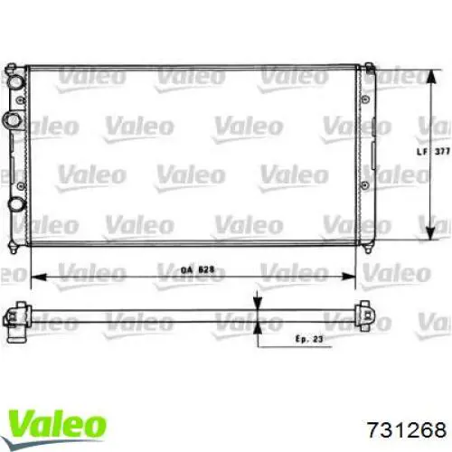 Радиатор 731268 VALEO