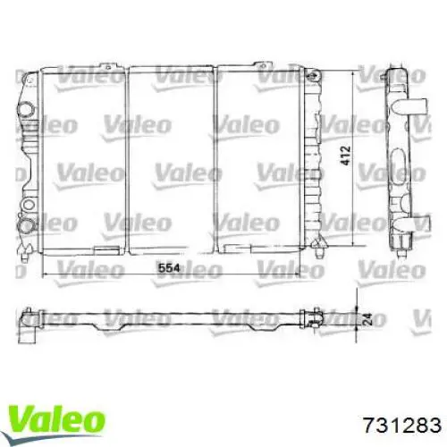 731283 VALEO Радиатор основной