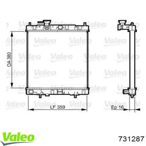 Радиатор 731287 VALEO