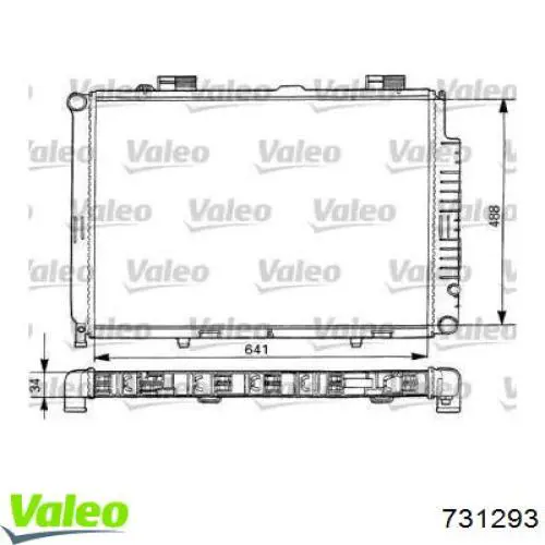 Радиатор 731293 VALEO