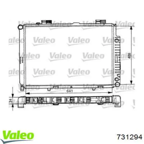 Радиатор 731294 VALEO