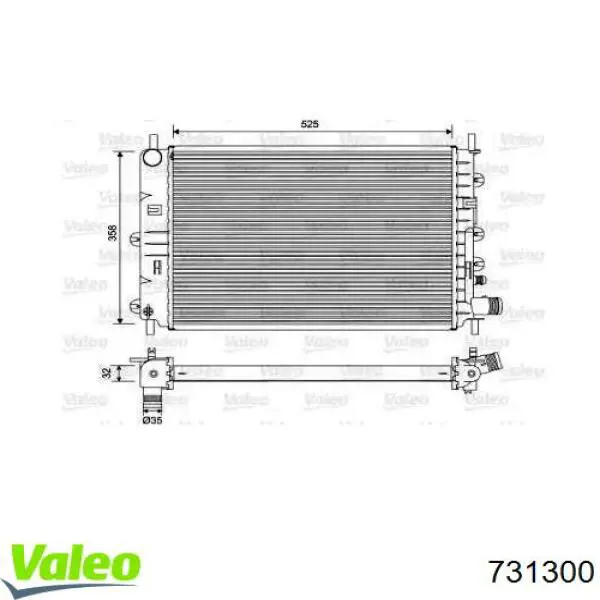 Радиатор 731300 VALEO