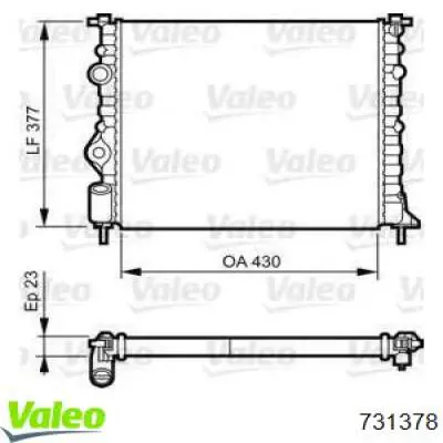 Купить 731378 VALEO Радиатор водяной