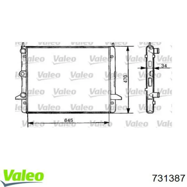 Радиатор 731387 VALEO