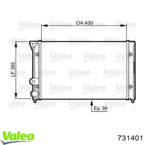 Радиатор 731401 VALEO