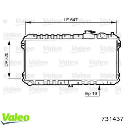 Радиатор 731437 VALEO