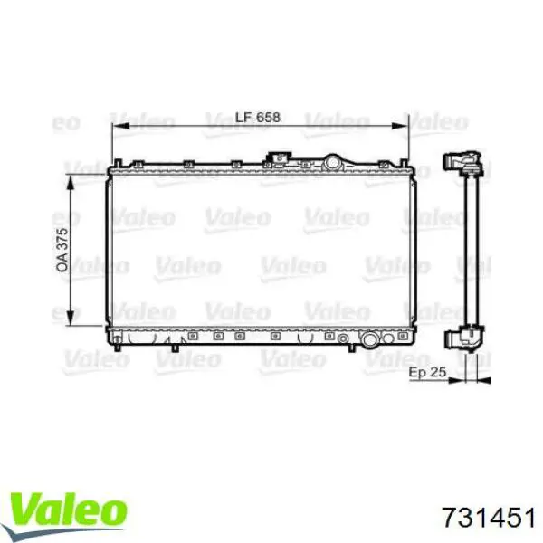 Радиатор 731451 VALEO