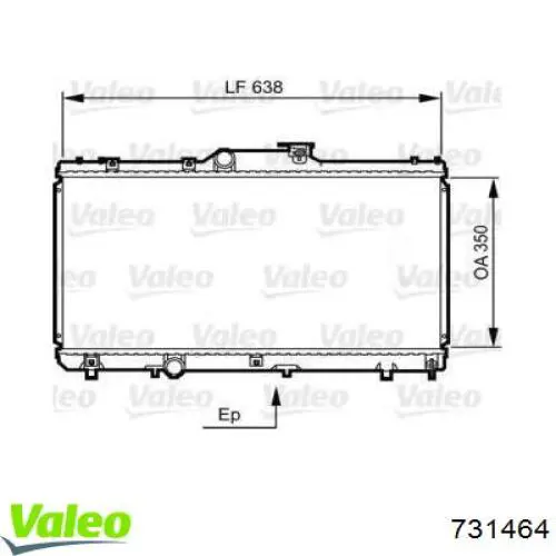 Радиатор 731464 VALEO