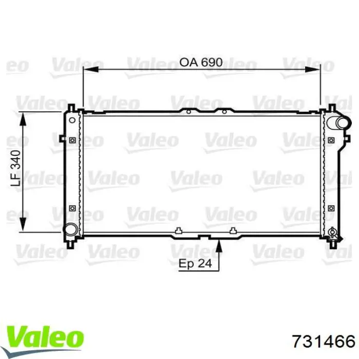 Радиатор 731466 VALEO