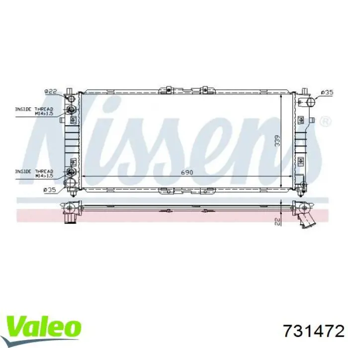 Радиатор охлаждения двигателя Polcar 4516085 цена, от 57.61 USD