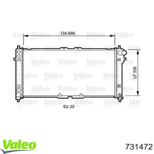Купить 731472 VALEO Радиатор водяной