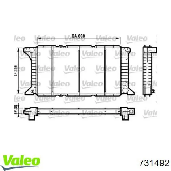 Радиатор 731492 VALEO