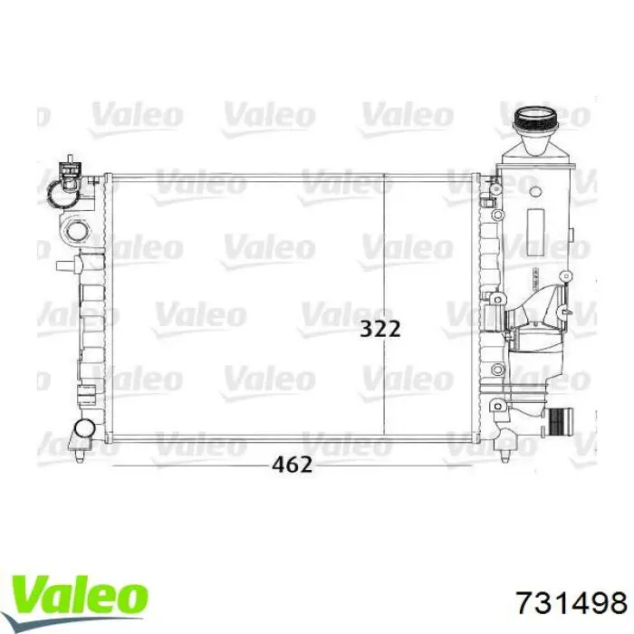 Радиатор 731498 VALEO