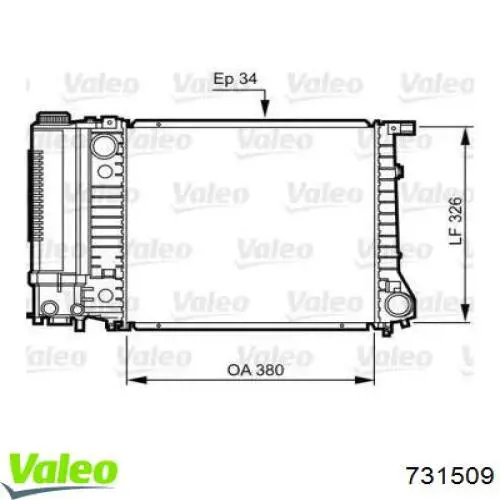 Радиатор 731509 VALEO