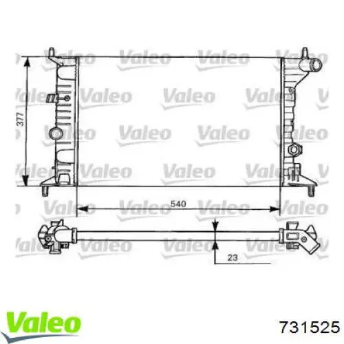 Радиатор 731525 VALEO