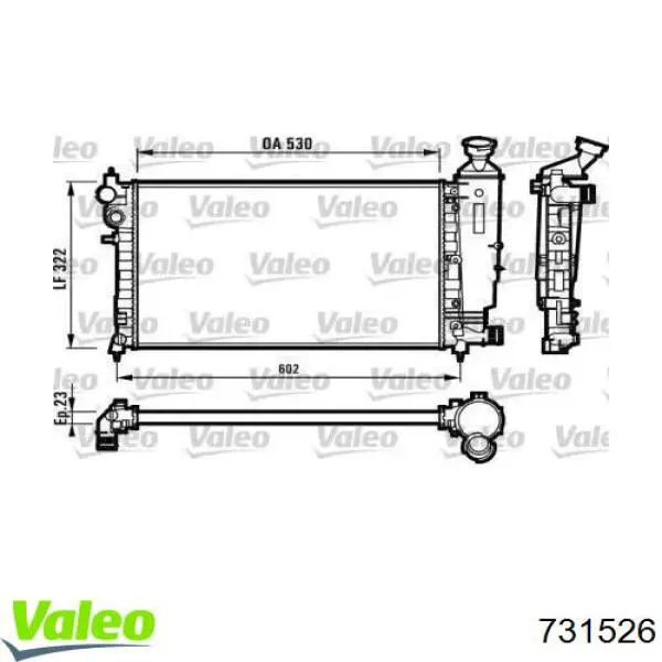 Радиатор 731526 VALEO