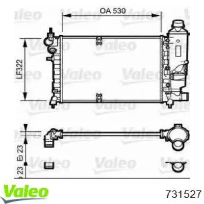 Радиатор 731527 VALEO