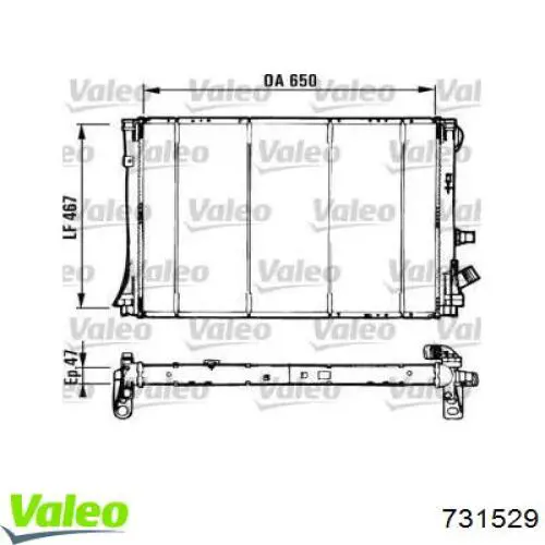 Радиатор 731529 VALEO