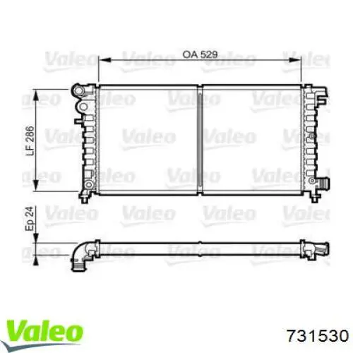 Радиатор 731530 VALEO