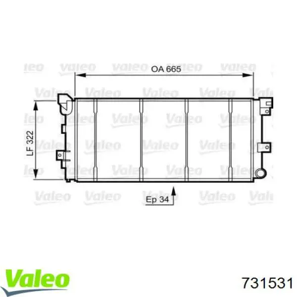 Радиатор 731531 VALEO