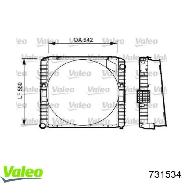 Радиатор 731534 VALEO