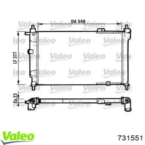 Радиатор 731551 VALEO