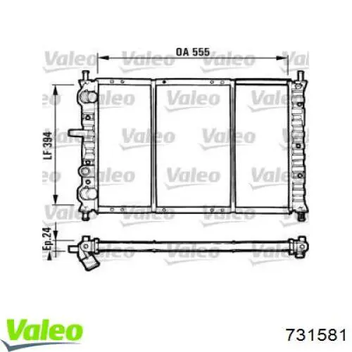 Радиатор 731581 VALEO