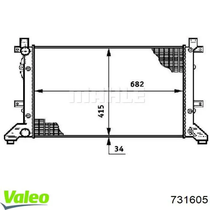 Радиатор 731605 VALEO