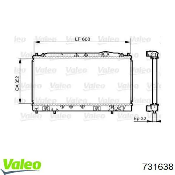 Радиатор 731638 VALEO