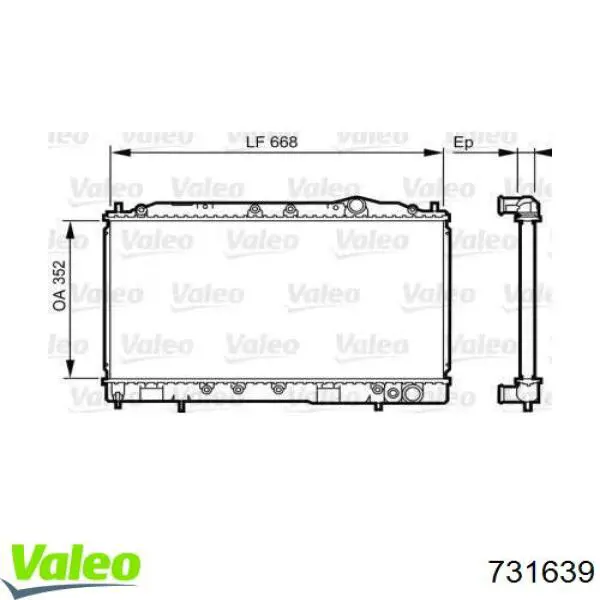 Радиатор 731639 VALEO