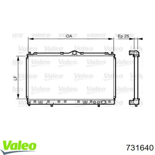 Радиатор 731640 VALEO