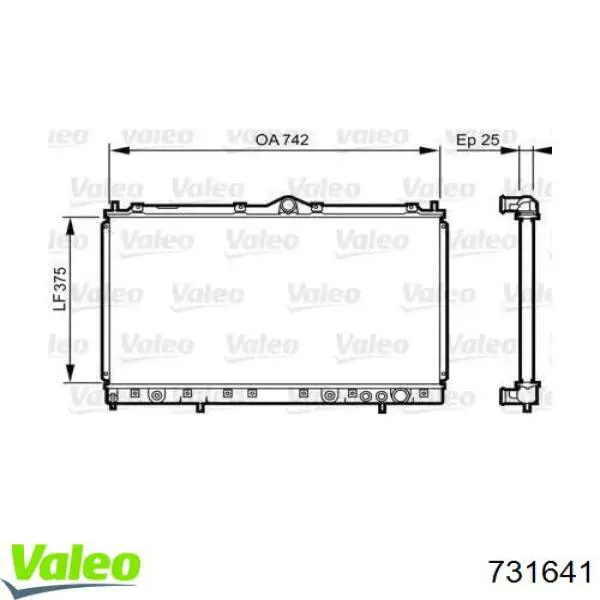 Радиатор 731641 VALEO