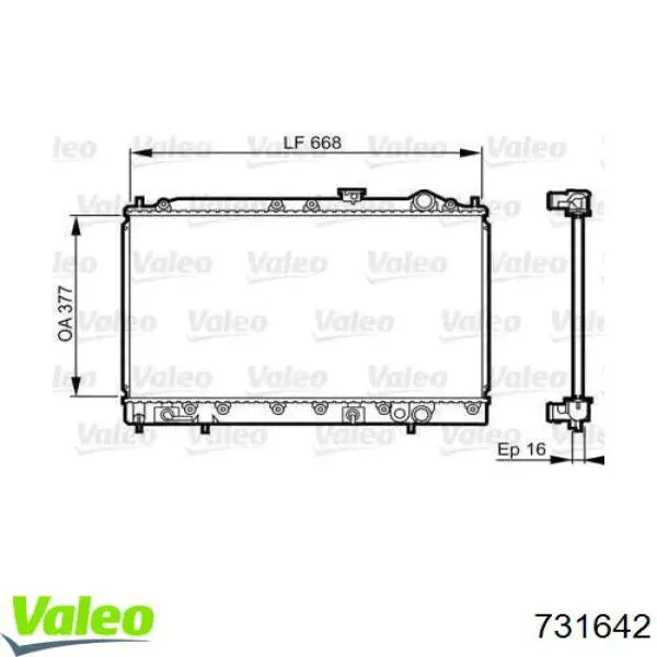 Радиатор 731642 VALEO