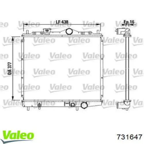 Радиатор 731647 VALEO