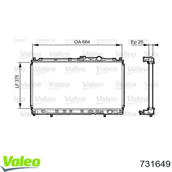 Радиатор 731649 VALEO