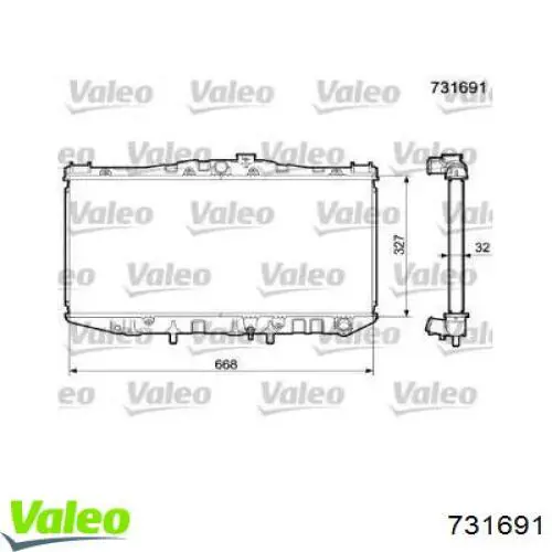 Радиатор 731691 VALEO