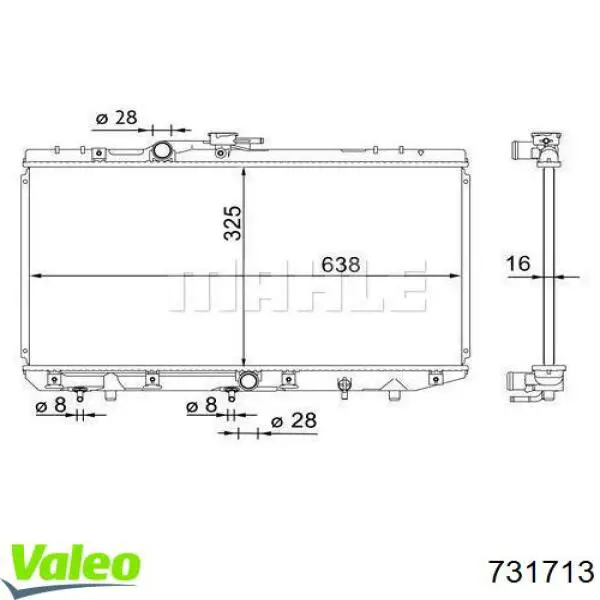 Радиатор 731713 VALEO