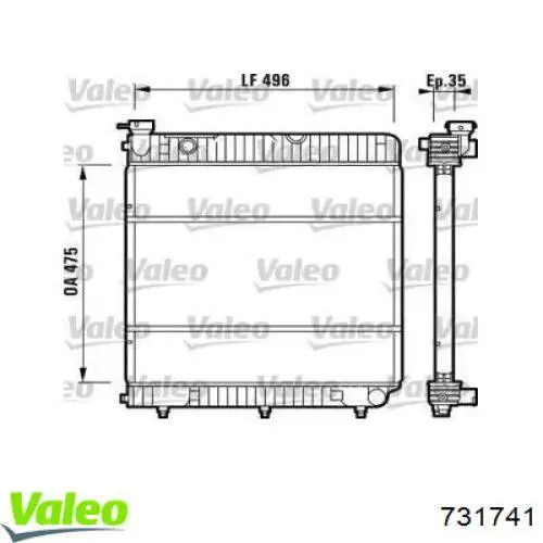 Радиатор 731741 VALEO