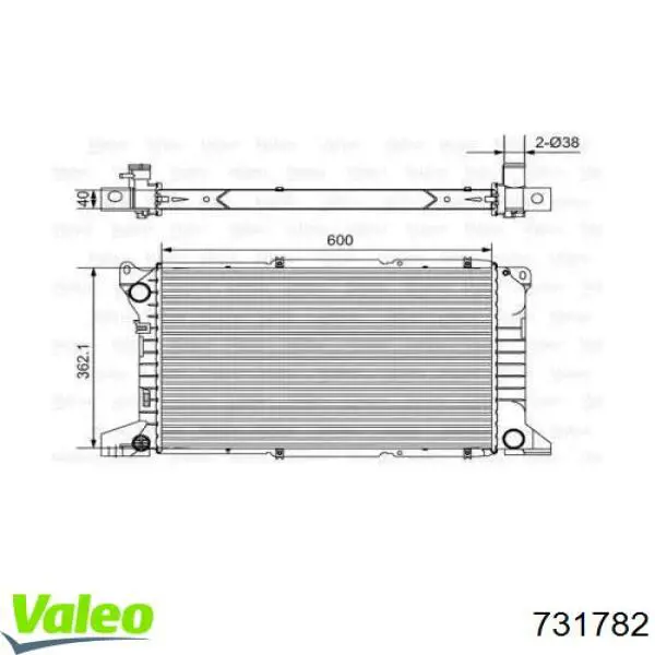 Радиатор 731782 VALEO