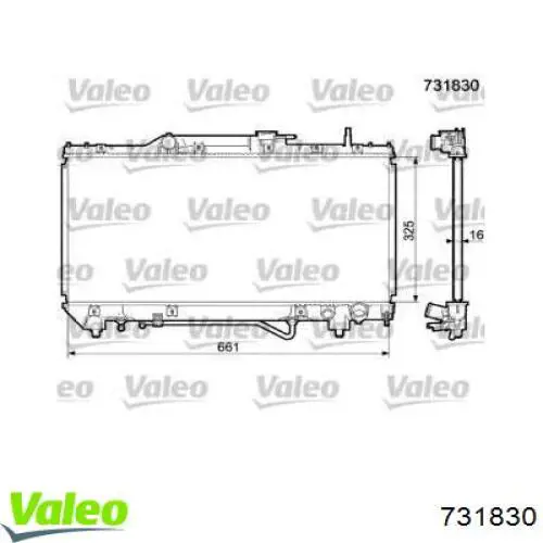 Радиатор 731830 VALEO