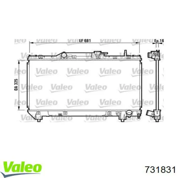 Радиатор 731831 VALEO