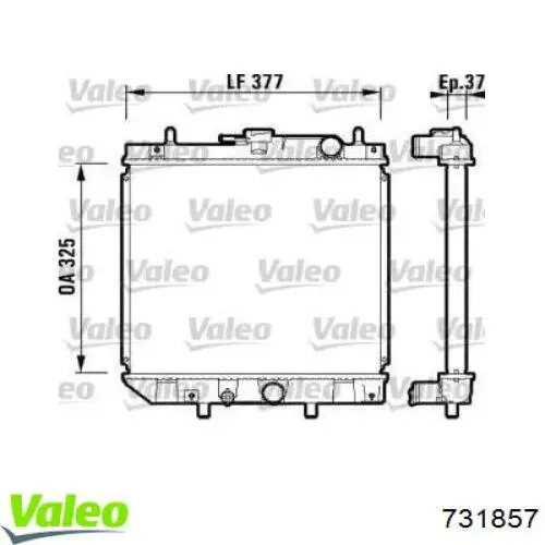 Радиатор 731857 VALEO