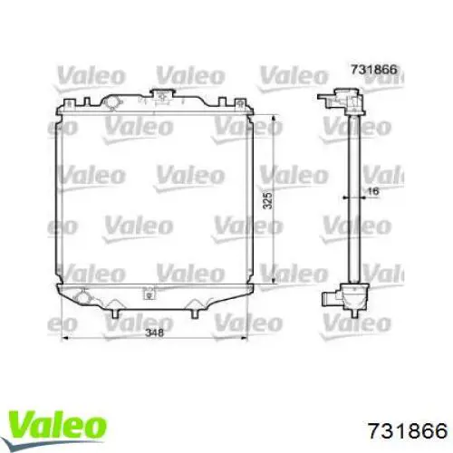 Радиатор 731866 VALEO